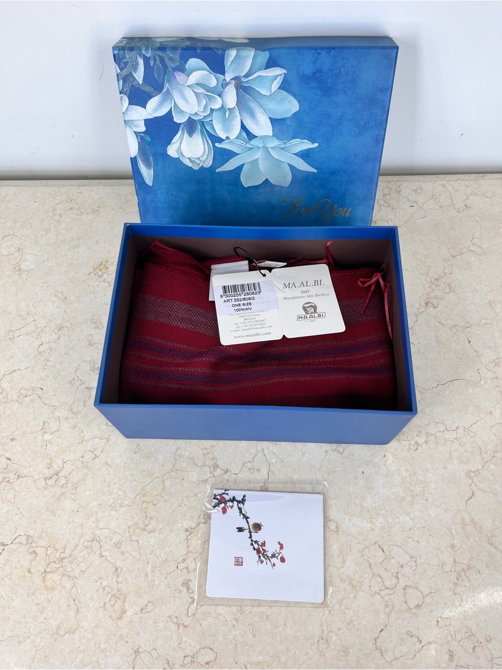 MA.AL.BI 100% pure wool scarf